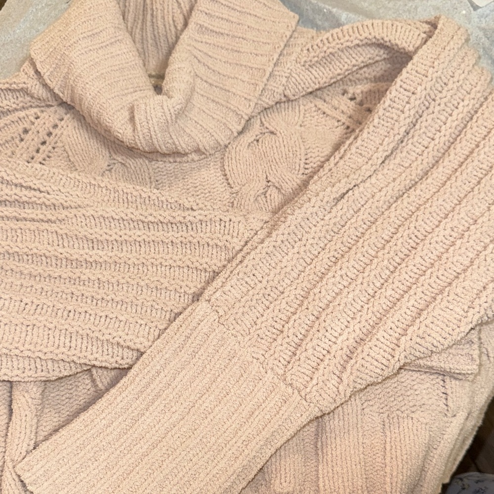 Cozy Pink Turtleneck Sweater